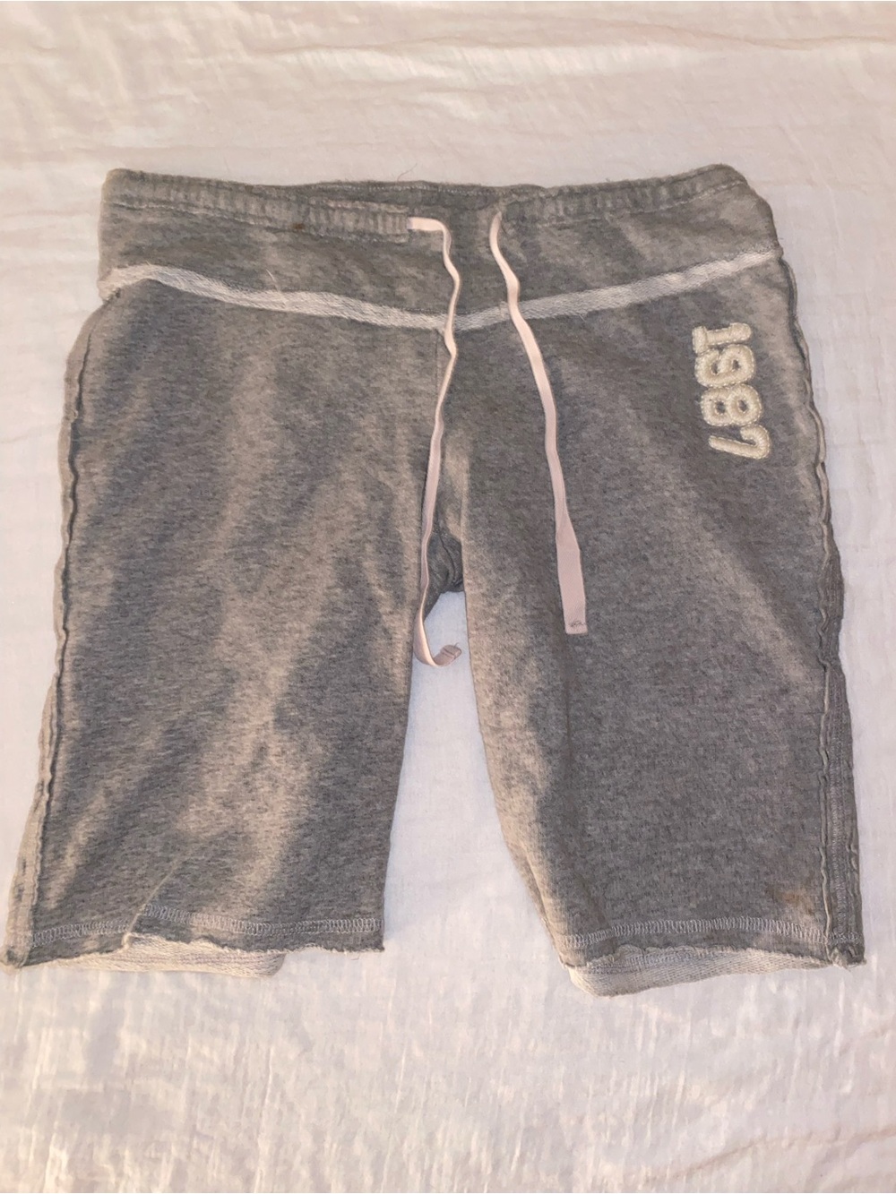 Mossimo Supply Co. Gray Athletic Shorts with Light Pink Drawstring
